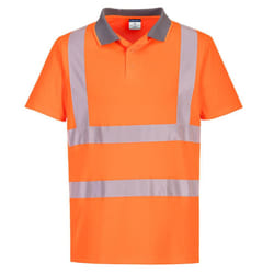 Portwest Unisex Adult Hi-Vis Safety Polo Shirt (Pack of 6) - L, Orange