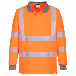 Portwest Unisex Adult Long-Sleeved Safety Polo Shirt (Pack of 6) - M, Orange