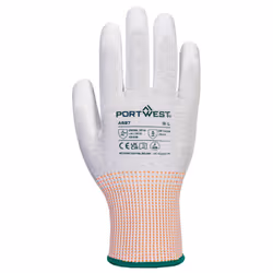 Portwest Unisex Adult A697 - LR13 PU Palm ESD Safety Gloves (Pack of 12) - 10, Grey/White/Red
