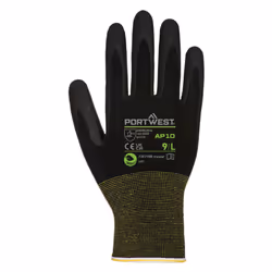 Portwest Unisex Adult AP10 - NPR15 Nitrile Foam Safety Gloves (Pack of 12) - 10, Black/Yellow
