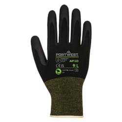 Portwest Unisex Adult AP10 - NPR15 Nitrile Foam Safety Gloves (Pack of 12) - 10, Black/Yellow