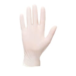 Portwest Unisex Adult Latex Disposable Gloves (Pack of 100) - 8, White