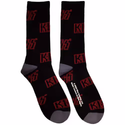 Kiss Unisex Adult Logo Terrycloth All-Over Print Socks
