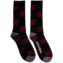 Kiss Unisex Adult Logo Terrycloth All-Over Print Socks