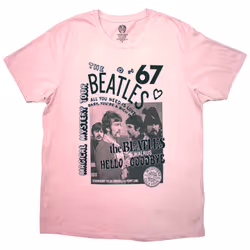 The Beatles Unisex Adult 1967 T-Shirt - S, Pink