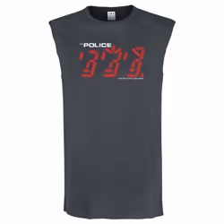 Amplified Mens Ghost In The Machine The Police Sleeveless Tank Top - XL, Charcoal
