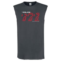 Amplified Mens Ghost In The Machine The Police Sleeveless Tank Top - XL, Charcoal