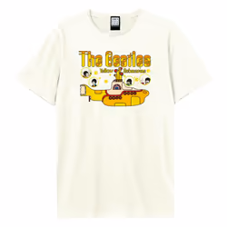 Amplified Unisex Adult Yellow Submarine Bubbles The Beatles T-Shirt - M, Vintage White