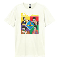 Amplified Unisex Adult Yellow Submarine Shapes The Beatles T-Shirt - XS, Vintage White