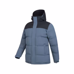 Mountain Warehouse Mens Snow Borg Lined Padded Jacket - XS, Grey