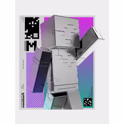 Minecraft Blockwave Canvas Print