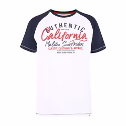 Duke Mens D555 Sparrow California Surf Riders Printed Kingsize Raglan T-Shirt - 3XL, Off White Marl
