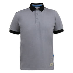 Duke Mens D555 Prinstead Pique Ribbed Collar Kingsize Polo Shirt - 3XL, Grey/Black