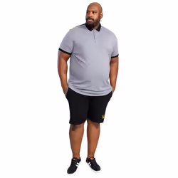 Duke Mens D555 Prinstead Pique Ribbed Collar Kingsize Polo Shirt - 3XL, Grey/Black