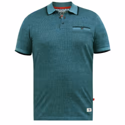 Duke Mens D555 Troy 2 Textured Polo Shirt - S, Teal
