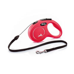Flexi New Classic Retractable Dog Cord - 5m, Red