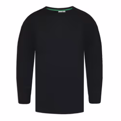 Duke Mens D555 Exeter Thermal Kingsize Long-Sleeved T-Shirt - 4XL, Black
