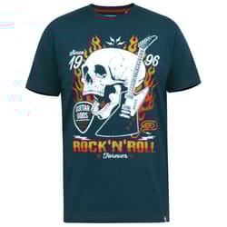Duke Mens Neal D555 Skull Crew Neck Kingsize T-Shirt - 3XL, Navy