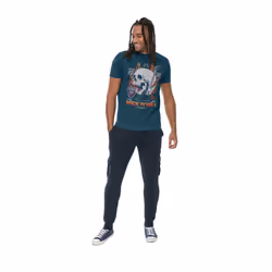Duke Mens Neal D555 Skull Crew Neck Kingsize T-Shirt - 4XL, Navy
