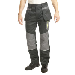 Goodyear Mens Detachable Holster Pocket Work Trousers - 32R, Black