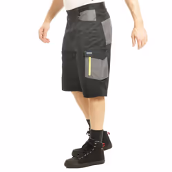Goodyear Mens Multi Pocket Cargo Shorts - 34R, Black/Grey