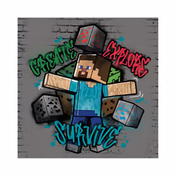 Minecraft Survive Canvas Print