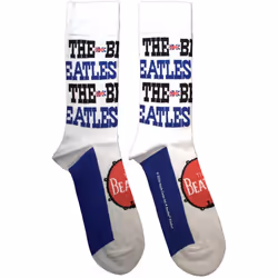 The Beatles Unisex Adult Budokan Poster & Drum Logo Socks - 7 UK-11 UK, White