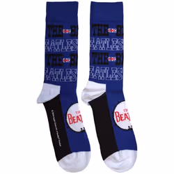The Beatles Unisex Adult Budokan Poster & Drum Logo Socks - 7 UK-11 UK, Blue