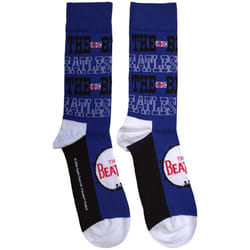 The Beatles Unisex Adult Budokan Poster & Drum Logo Socks - 7 UK-11 UK, Blue