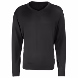 Premier Mens V-Neck Knitted Sweater - 5XL, Black