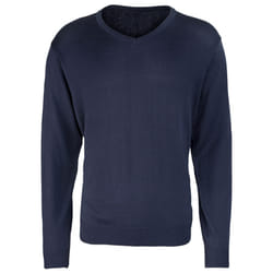 Premier Mens V-Neck Knitted Sweater - 5XL, Navy