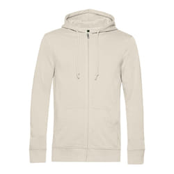 B&C Mens Organic Zipped Hoodie - S, Off White