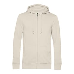 B&C Mens Organic Zipped Hoodie - M, Off White