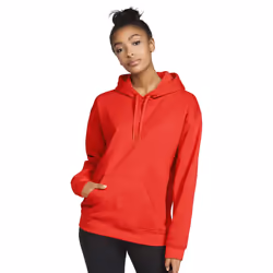 Gildan Unisex Adult Softstyle Fleece Midweight Hoodie - 5XL, Red