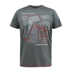 Duke Mens D555 Cobbler Nyc Printed Birdseye Kingsize T-Shirt - 3XL, Khaki