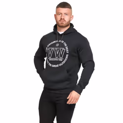Duke Mens D555 Bourton Volkswagen Overhead Hoodie - XXL, Black