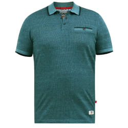 Duke Mens D555 Troy Textured Kingsize Polo Shirt - 5XL, Teal