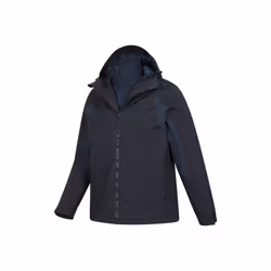Mountain Warehouse Mens Mist 3 in 1 Waterproof Jacket - S, Black