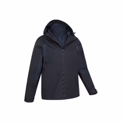 Mountain Warehouse Mens Mist 3 in 1 Waterproof Jacket - S, Black