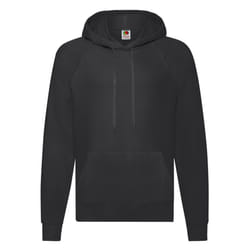 Fruit of the Loom Mens Lightweight Pullover Hoodie - L, Black