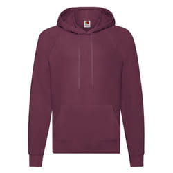 Fruit of the Loom Mens Lightweight Pullover Hoodie - XL, Burgundy