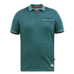 Duke Mens D555 Troy 2 Textured Kingsize Tall Polo Shirt - XL, Teal
