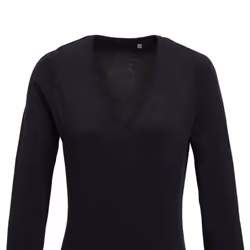 Premier Womens/Ladies Knitted Cotton Acrylic V Neck Sweatshirt - 20 UK, Charcoal