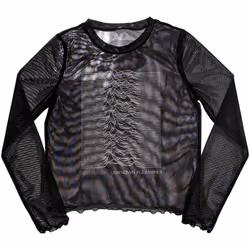 Joy Division Womens/Ladies Unknown Pleasures Long-Sleeved Crop T-Shirt - XXS, Black