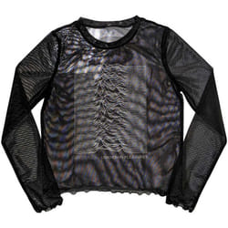 Joy Division Womens/Ladies Unknown Pleasures Long-Sleeved Crop T-Shirt - XXS, Black