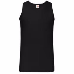 Fruit of the Loom Mens Valueweight Cotton Athletic Vest Top - 4XL, Black