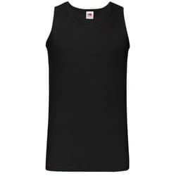 Fruit of the Loom Mens Valueweight Cotton Athletic Vest Top - 4XL, Black