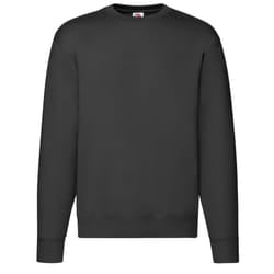 Fruit of the Loom Mens Premium Set-in Sweatshirt - L, Black