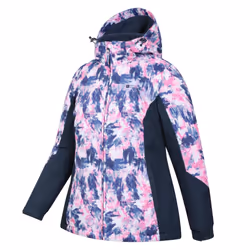 Mountain Warehouse Womens/Ladies Dawn II Printed Ski Jacket - 8 UK, Navy