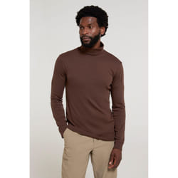 Mountain Warehouse Mens Meribel Cotton Thermal Top - L, Brown